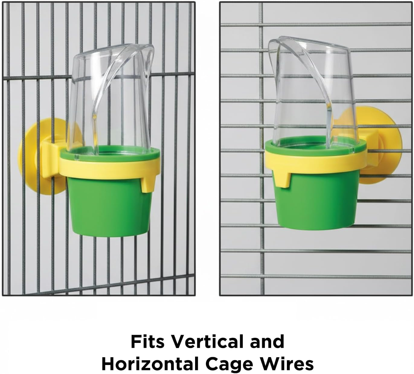 Pet Clean Cup Bird Cage Feeder and Water Cup, Medium, Assorted Colors