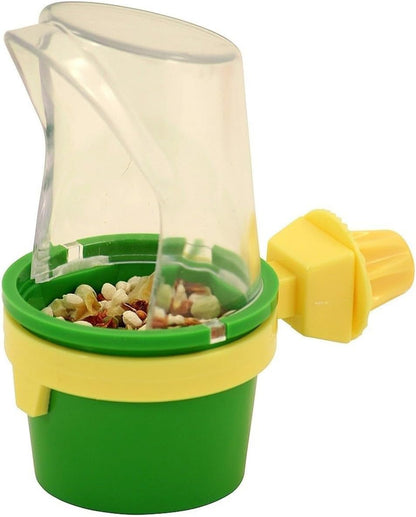 Pet Clean Cup Bird Cage Feeder and Water Cup, Medium, Assorted Colors
