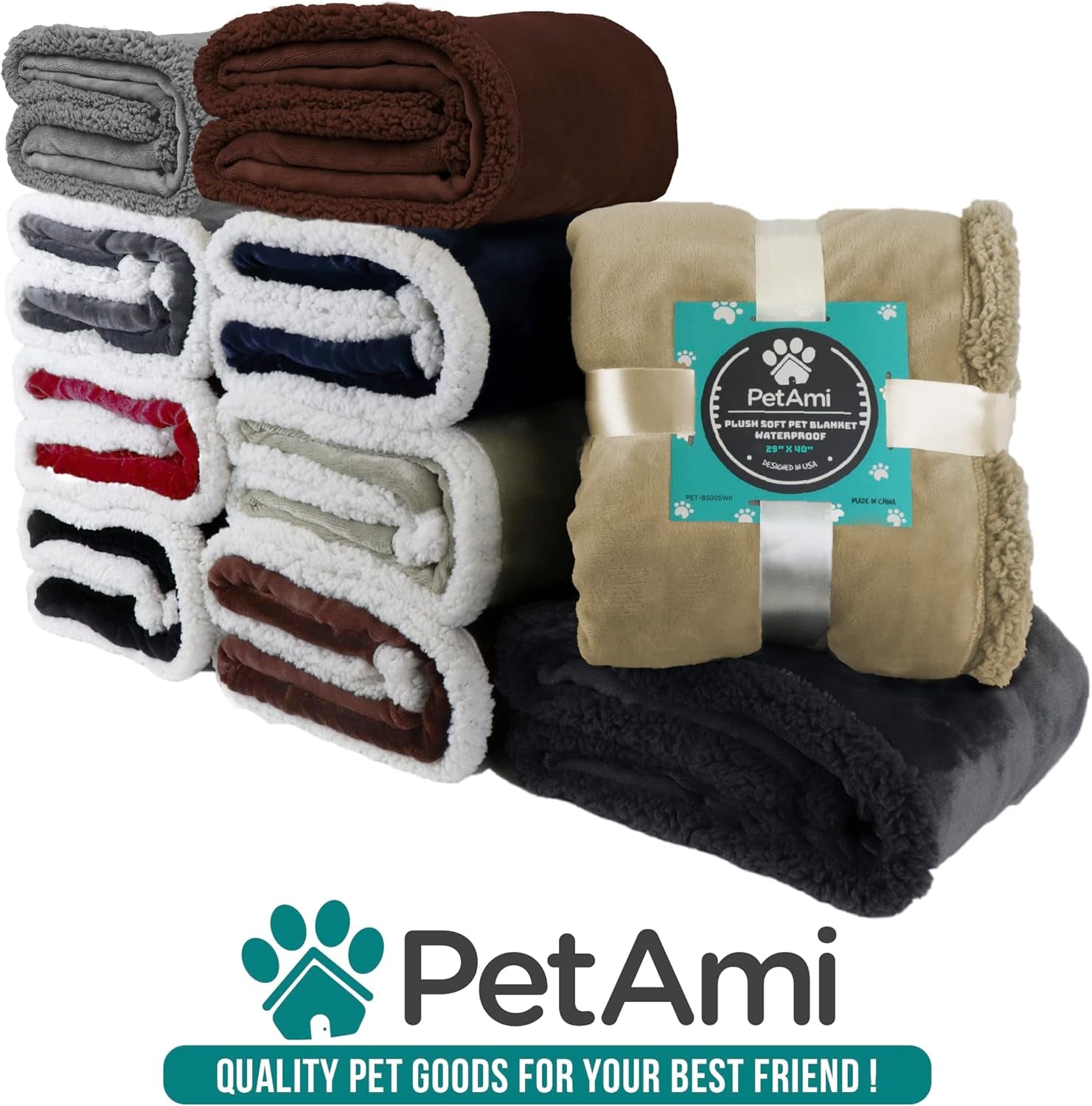 Dog Blanket Small Medium Pet Cat Puppy Kitten, 40X29 Mini Solid Gray