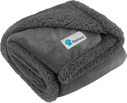Dog Blanket Small Medium Pet Cat Puppy Kitten, 40X29 Mini Solid Gray