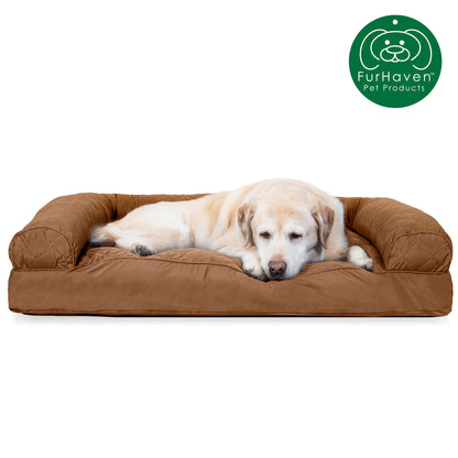 Pet Products Quilted Pillow Sofa Pet Bed for Dogs & Cats - Toasted Brown, Jumbo