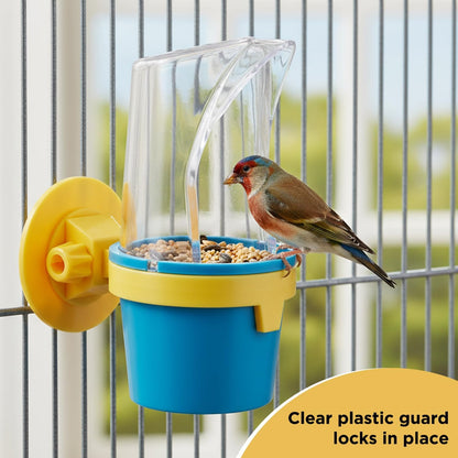 Pet Clean Cup Bird Cage Feeder and Water Cup, Medium, Assorted Colors