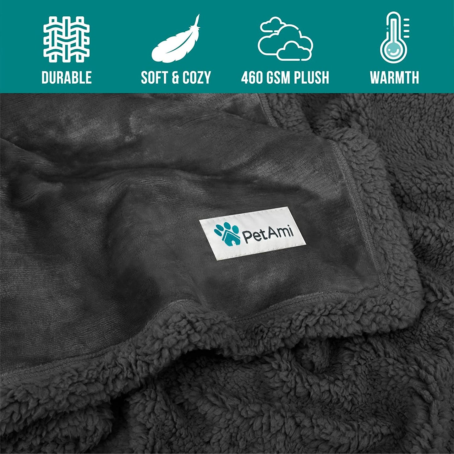 Dog Blanket Small Medium Pet Cat Puppy Kitten, 40X29 Mini Solid Gray