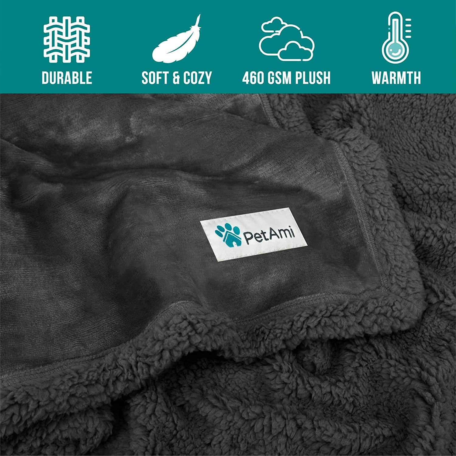 Dog Blanket Small Medium Pet Cat Puppy Kitten, 40X29 Mini Solid Gray